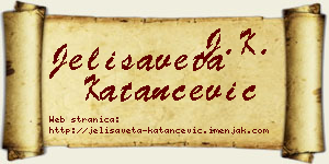 Jelisaveta Katančević vizit kartica